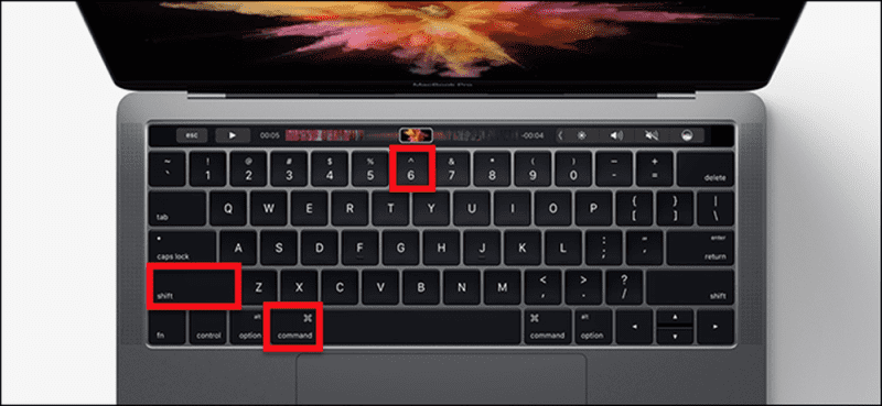 Chụp màn hình bằng Touch Bar