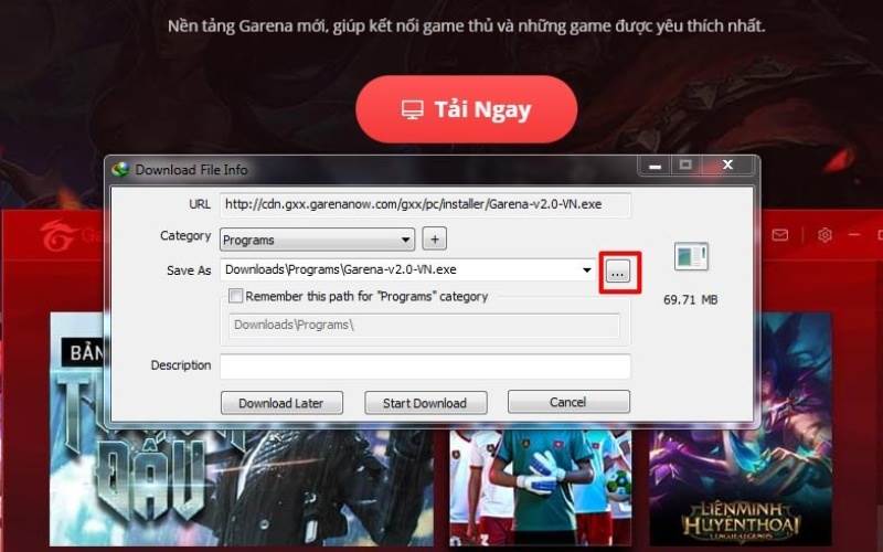 Cài bịa Garena