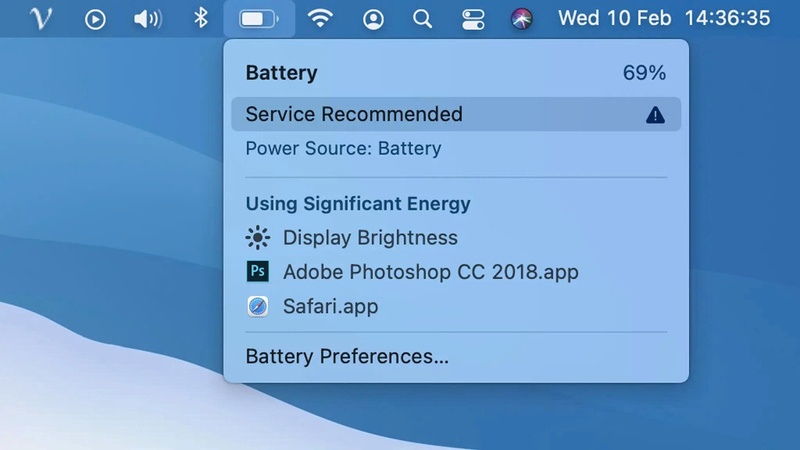 Phân biệt các trạng thái pin MacBook: