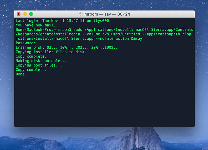 Tạo USB boot cài đặt macOS