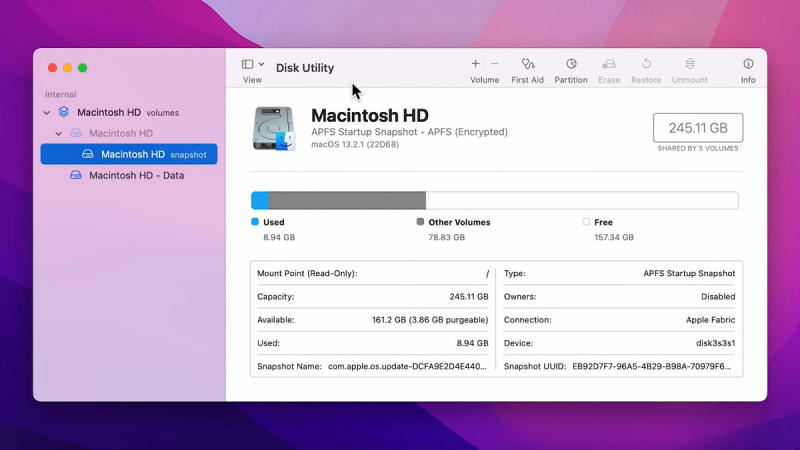 Sử dụng "Disk Utility"