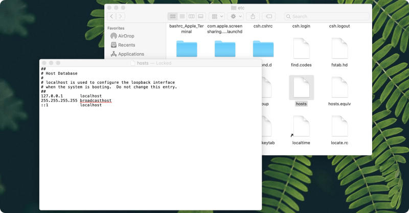 Kiểm tra lại file Hosts trên macOS