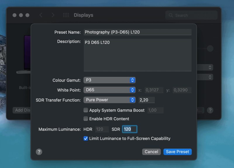 Thay đổi Profile màu (Color Profile) phù hợp với công việc
