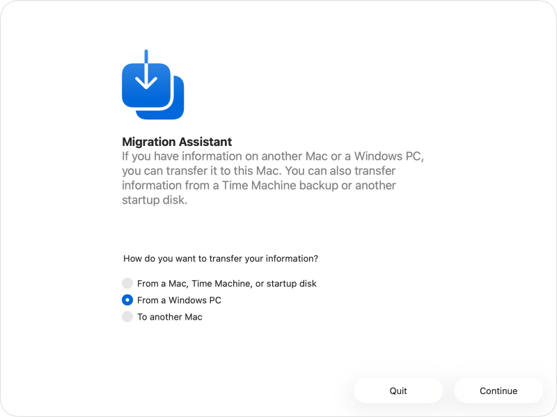 Tải và cài đặt Windows Migration Assistant